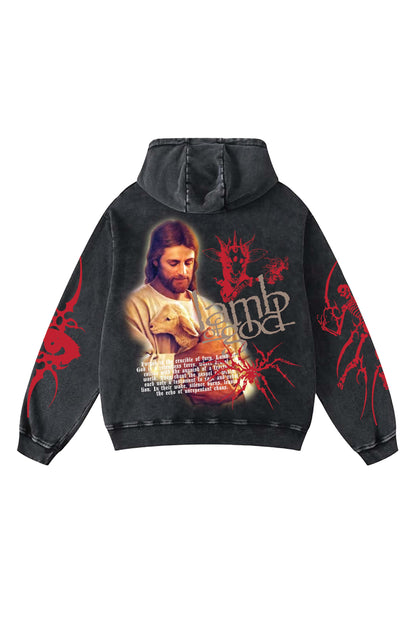 Lamb Of God Designed Oversized Hoodie